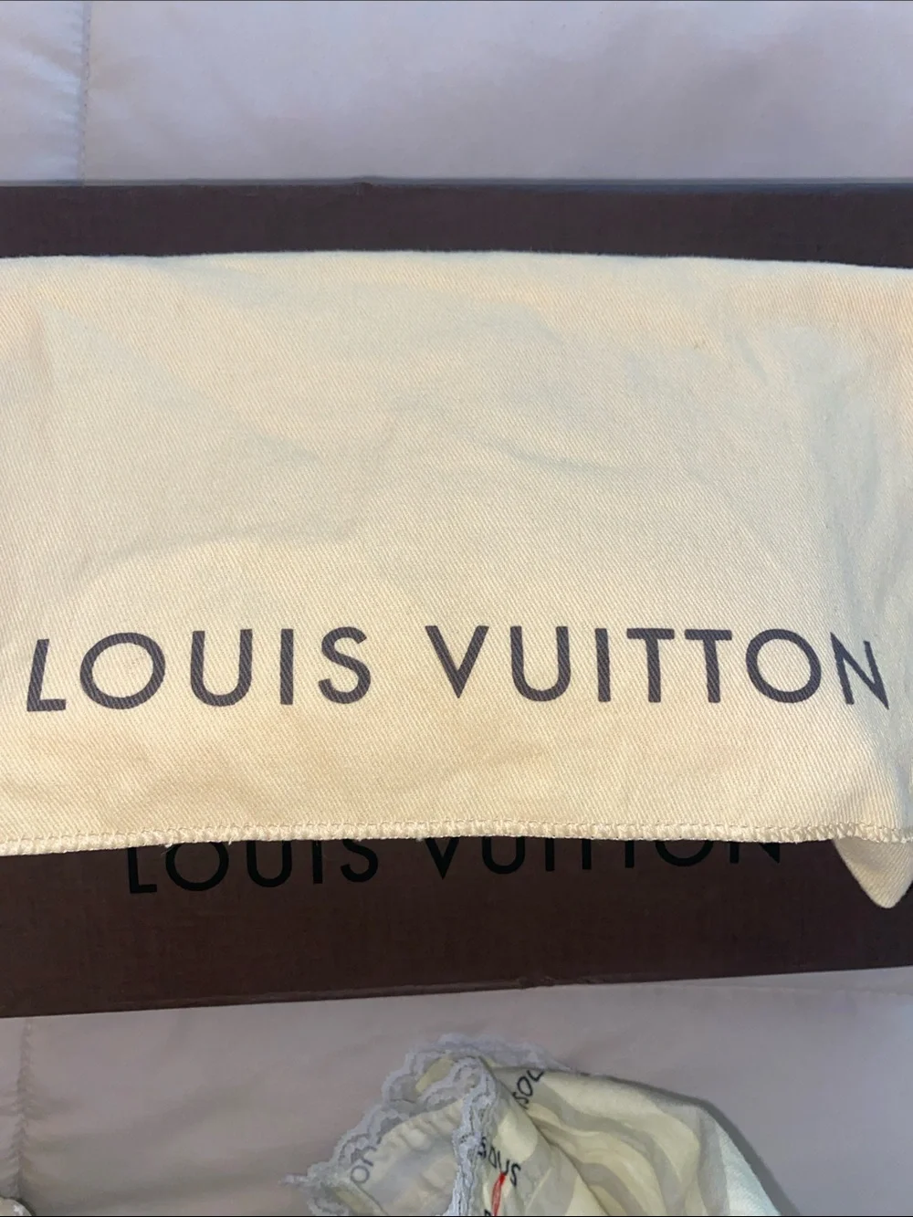 Louis Vuitton Monogram Pattern Cosmetic Case - Brown & Gold Accents